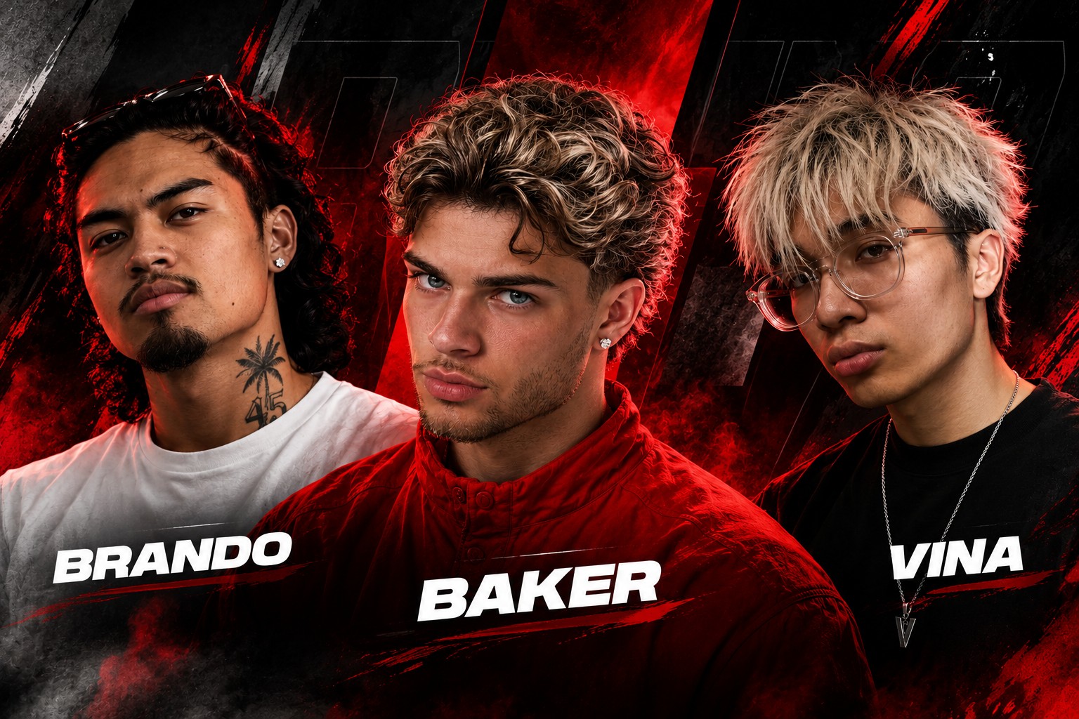 Brando, Kai Baker and Vina